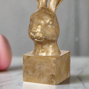 Gold Rabbit Bust - RAZ - 12.75" Decorative Sculpture, Unique Home Decor, Elegant Animal Figurine, Perfect Gift for Rabbit Lovers