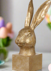 RAZ - 10.5" Gold Rabbit Bust