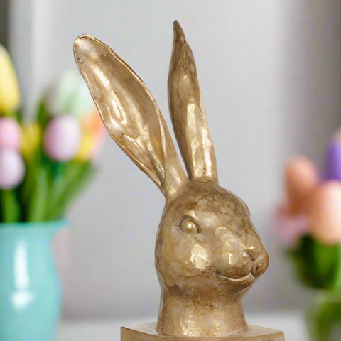 RAZ - 10.5" Gold Rabbit Bust