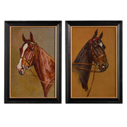 Vintage Equestrian Wall Art - 24" Horse Frames for Home Decor, Rustic Equine Decor, Equestrian Gift Idea & Vintage Wall Art