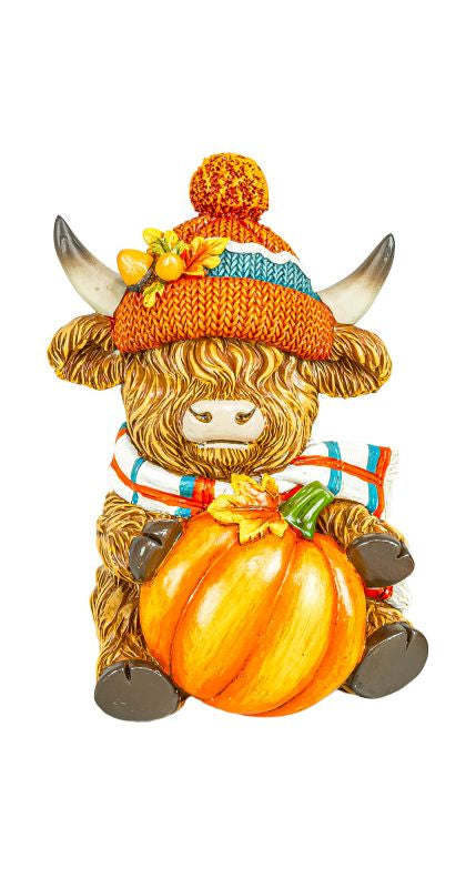 Knit Cap Highland Cow 5" Sitter