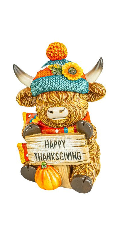 Knit Cap Highland Cow 5" Sitter