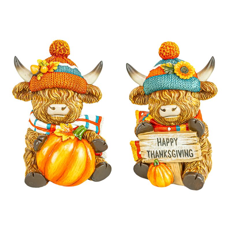 Knit Cap Highland Cow 5" Sitter
