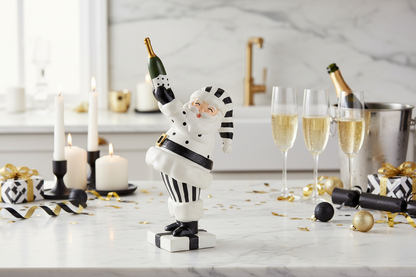 15" Champagne Service Santa