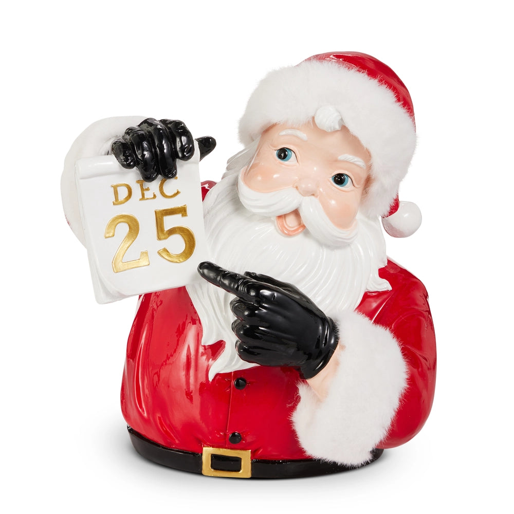 12.5" Christmas Day Santa Bust