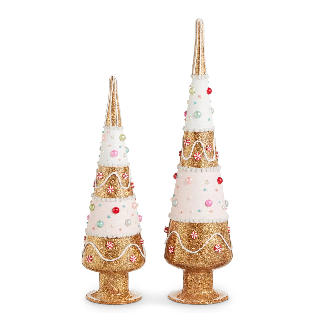 15" Candy Dot Gingerbread Trees