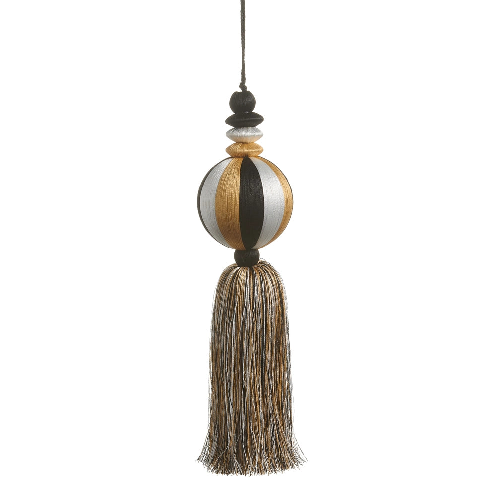3" Champagne Yarn Tassel Ball Ornament