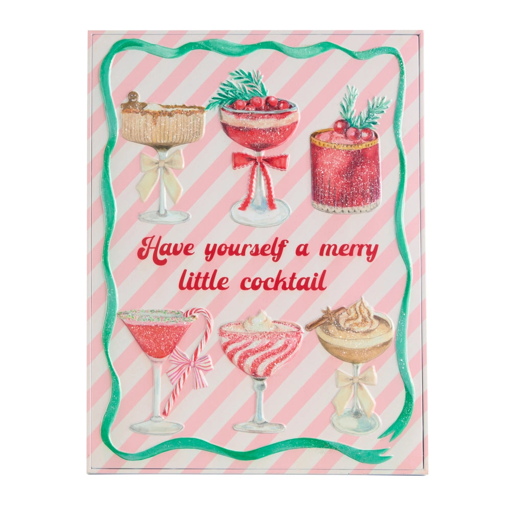 20" Cocktail Menu Wall Art