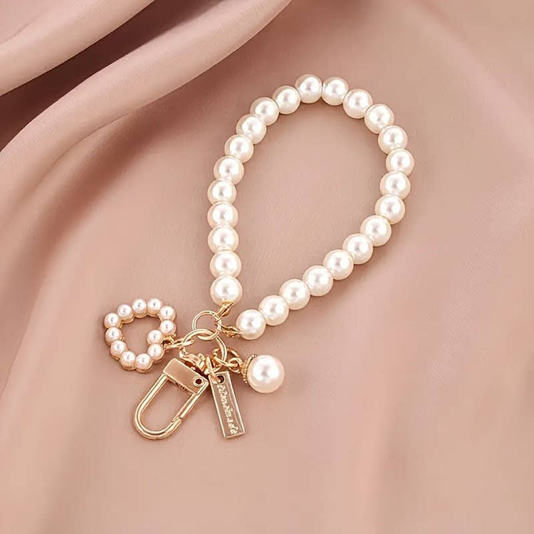 Pearl Bow Heart Seashell Keychain, Chic Bag Charm for Everyday Style, Adorable Gift for Her, Summer Beach Vibes Essential Keychains HEART