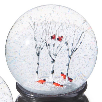 4.75" Cardinal Water Globe Multi Bird