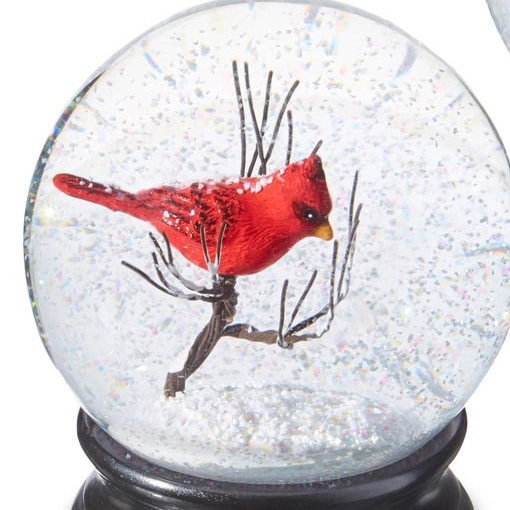 4.75" Cardinal Water Globe 1 Bird