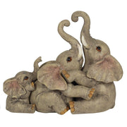 Elephant Family Figurines: Resin Family Sculpture, Perfect Gift for Housewarming, Nursery Decor & Baby Shower Table decor