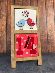 Mini Valentine Leaning Sandwich Board Tiles Interchangeable Add On   