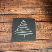 Christmas Tree Slate Coasters  D 2  