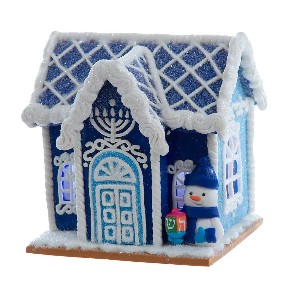 4"CLAYDGH HANUKKAH LED HOUSE TABLEPIECE - Nifty Decor & More