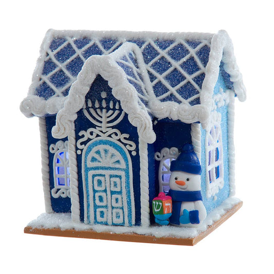 4"CLAYDGH HANUKKAH LED HOUSE TABLEPIECE - Nifty Decor & More