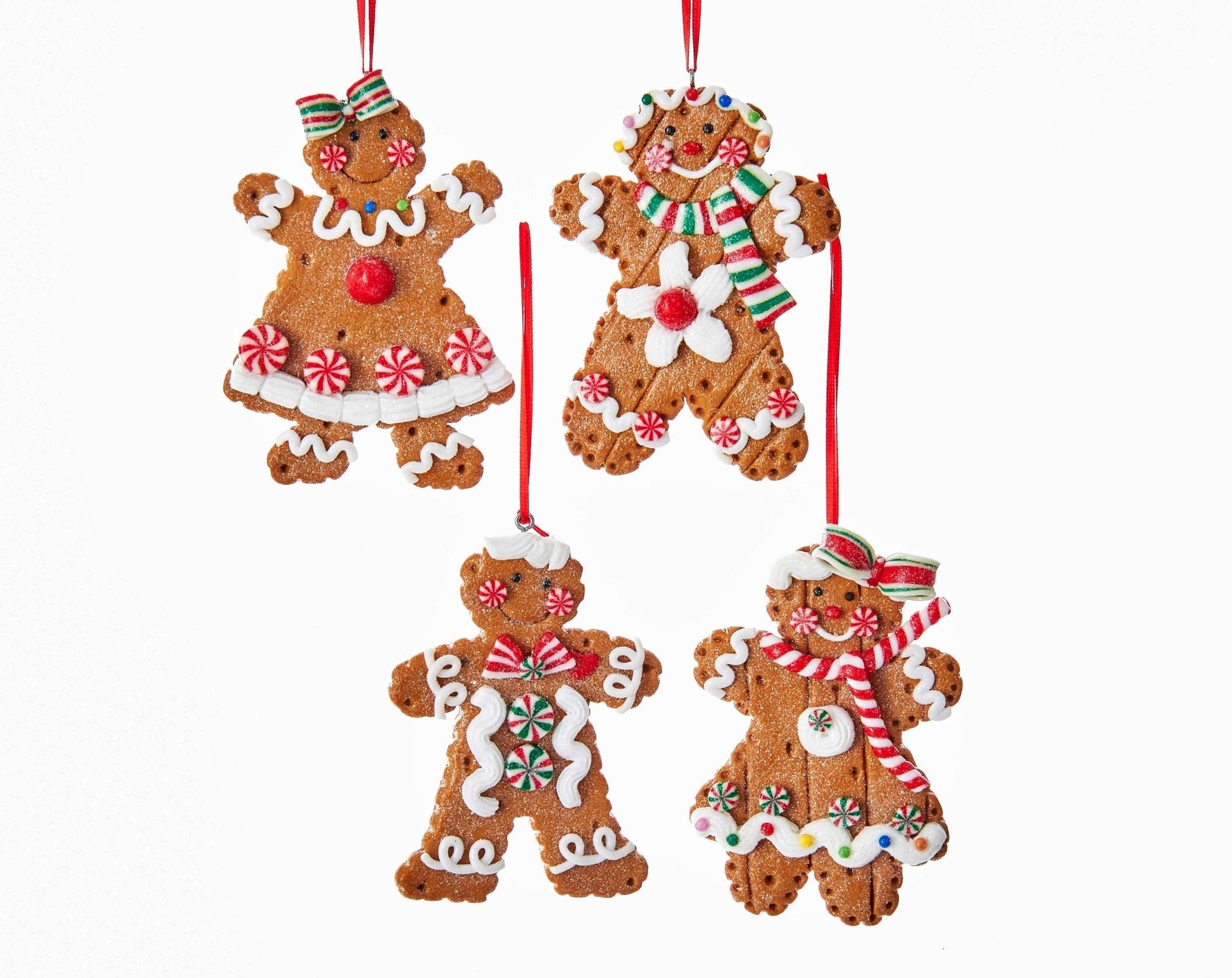 4"GINGERBREAD BOY/GIRL ORNAMENT 4/A - Nifty Decor & More