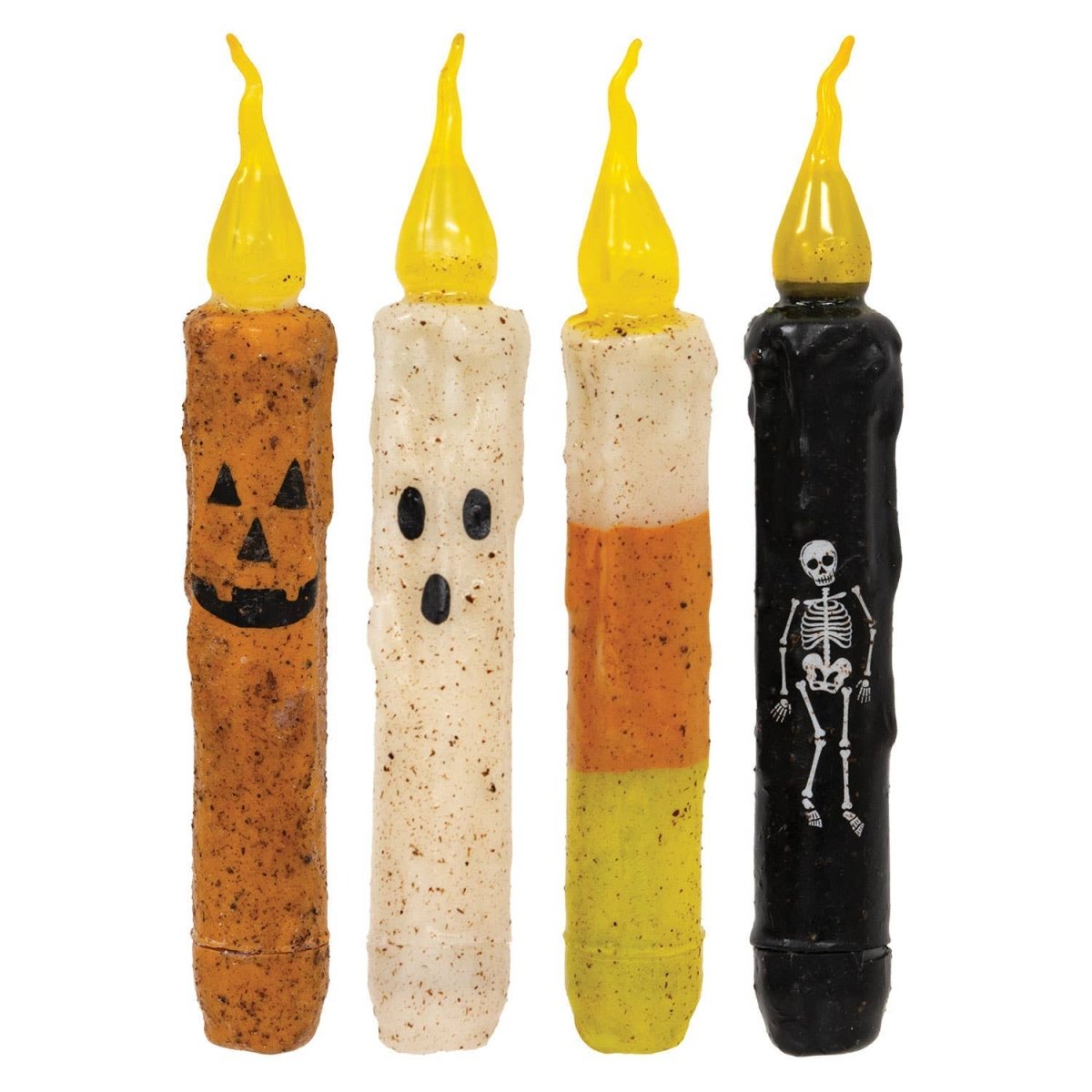 4/Set, Flicker Halloween Timer Tapers - Nifty Decor & More