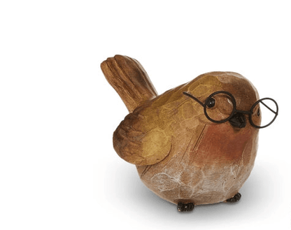 5" Carved Birds with Glasses - Nifty Decor & More