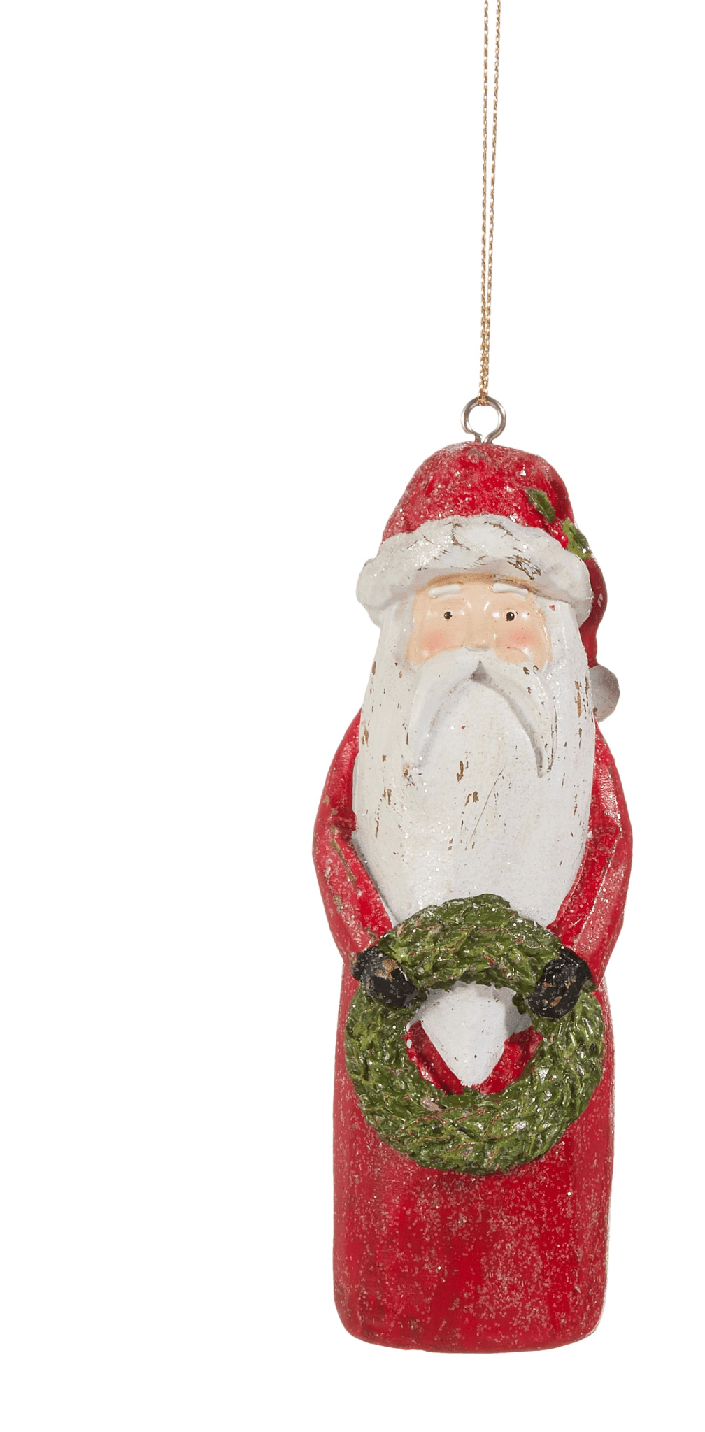 5" Carved Santa Ornament - Nifty Decor & More
