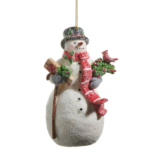 5" Holiday Snowman Ornament - RAZ Christmas Ornament