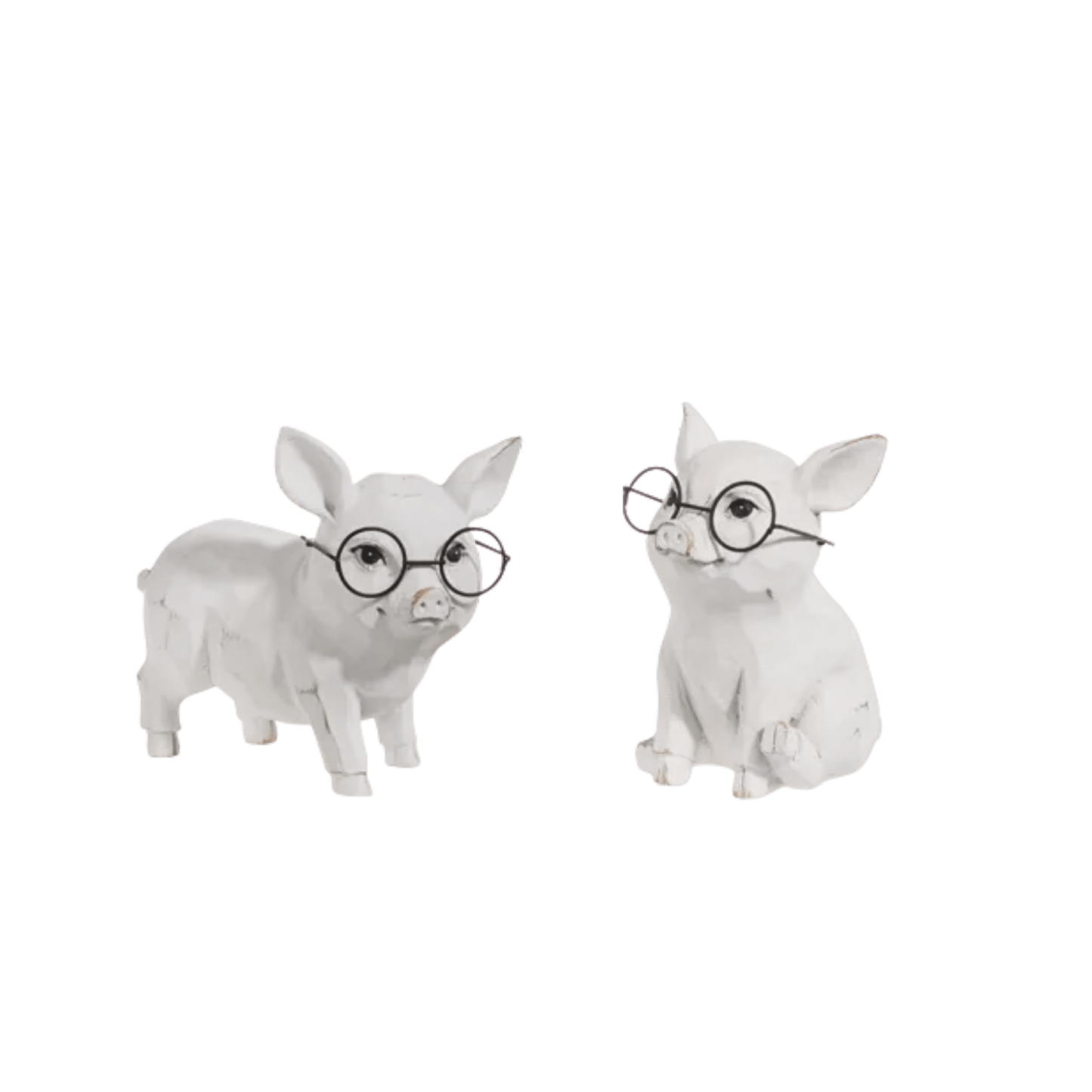 5" Pig with Glasses animal figurine