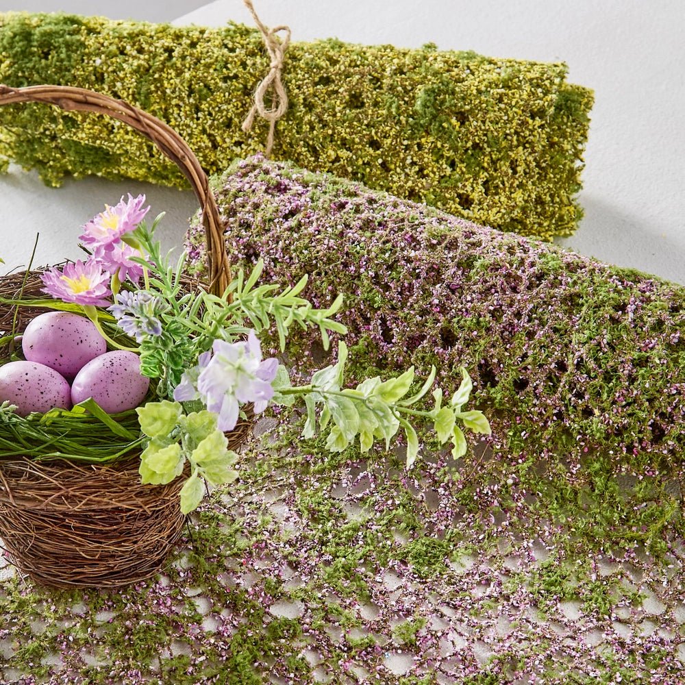 5' Pink Moss Table Runner - Nifty Decor & More