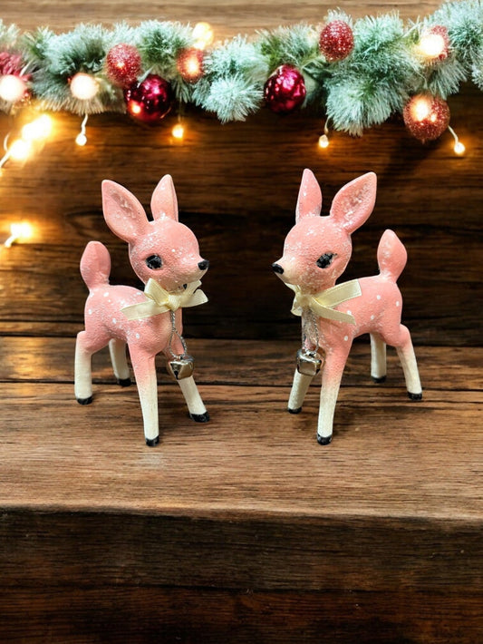 5" Pink Retro Deer - Nifty Decor & More