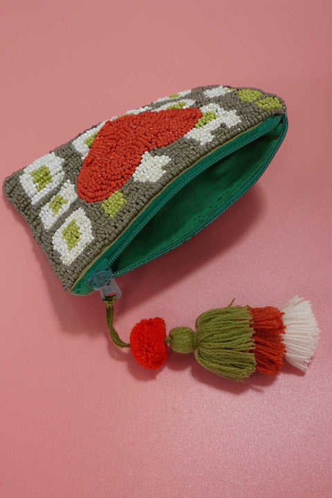 Croquette Seed Bead Coin Purses, Bow, Checker & Western Print, Perfect Small Wallet for Her, Preppy and Trendy coin purse