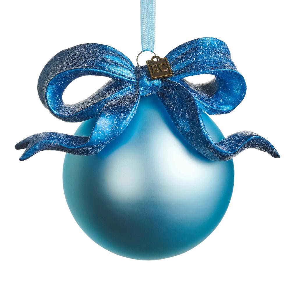 5.5" Blue Ribbon Ball Ornament - Nifty Decor & More