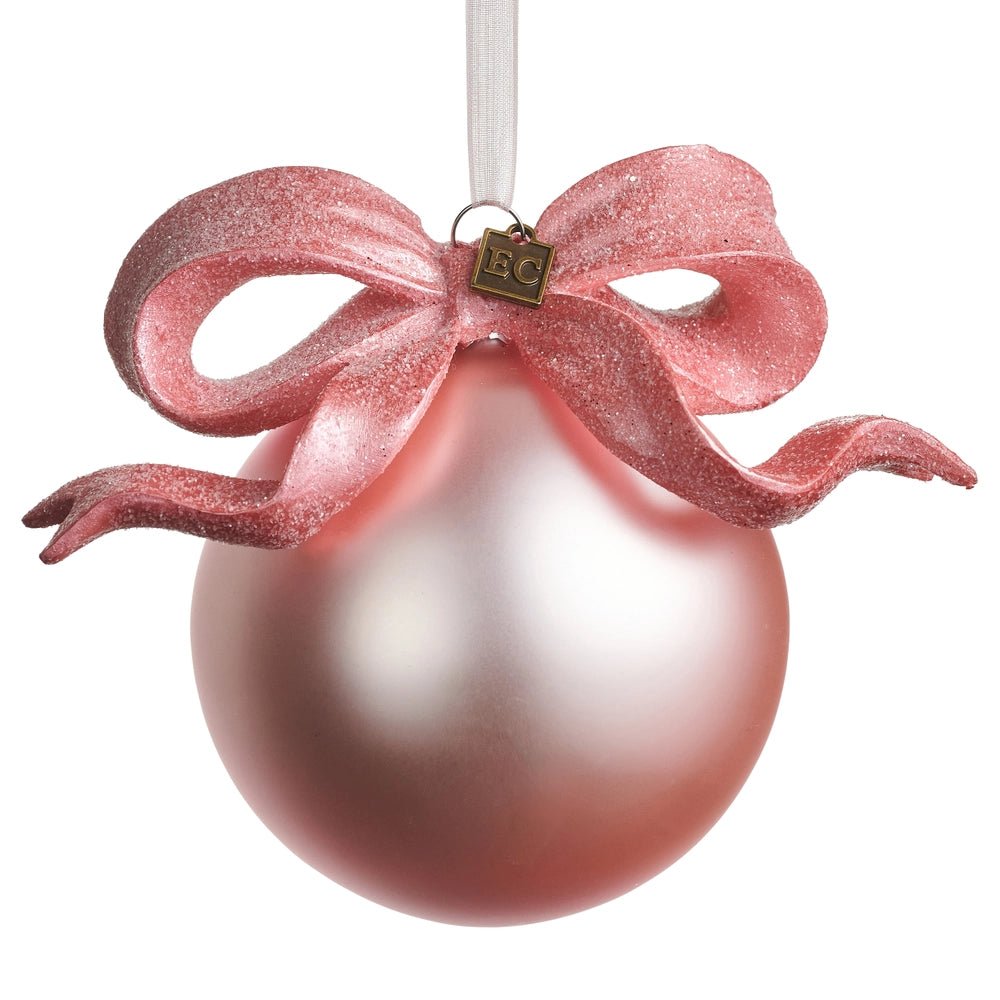 5.5" Pink Ribbon Ball Ornament - Nifty Decor & More