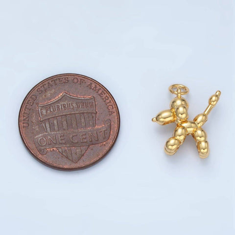 14K Gold Filled Minimalist Dotted Balloon Animal Charm | AG480