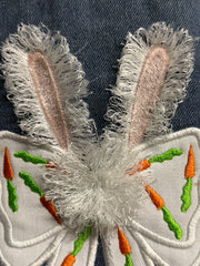 Fluffy Bunny Ears Denim Jacket - Kids Fashion Outerwear, Cute & Cozy Spring Style, Adorable Rabbit Design for Little Ones