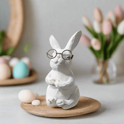 5.75" - Bunnies with Glasses - Nifty Decor & More