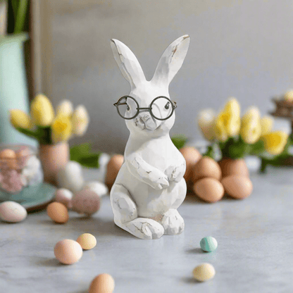 5.75" - Bunnies with Glasses - Nifty Decor & More