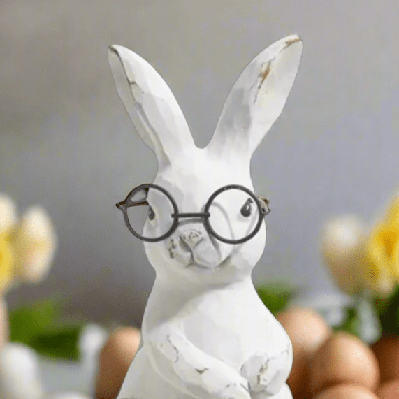5.75" - Bunnies with Glasses - Nifty Decor & More