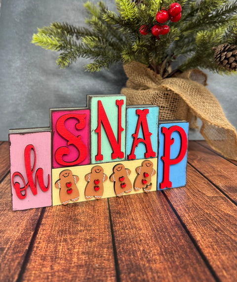 Christmas Mini Word Blocks Christmas Shelf Sitter Oh Snap  