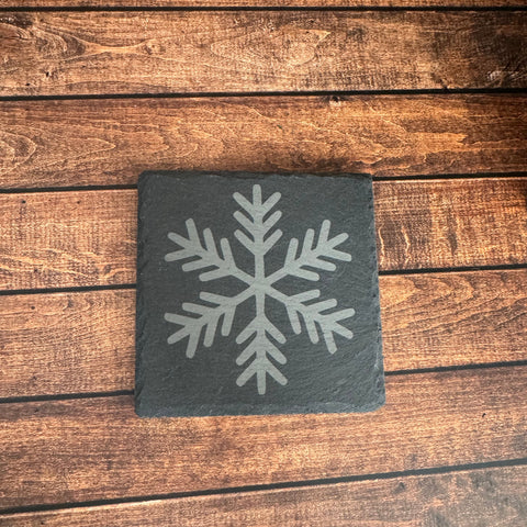 Snowflake Slate Coasters  D 2  
