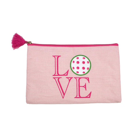 Pickleball Love Juco Cosmetic Bag, Stylish Durable Makeup Organizer for Sports Fans, Perfect Gift for Her Pickleball Cosmetic Bag