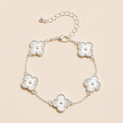 Multi Floral Shape Charm Bracelet in Shell