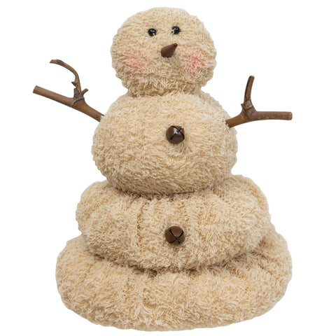 Large Chenille Melting Snowman Decorative Tabletop Object