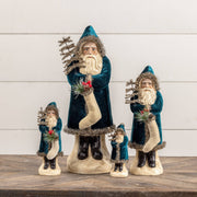 16.5" Deep Ocean Velvet Belsnickle Santa figurine