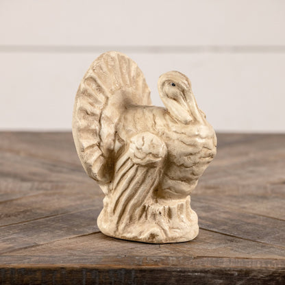 6" Antique White Turkey Thanksgiving Figurine