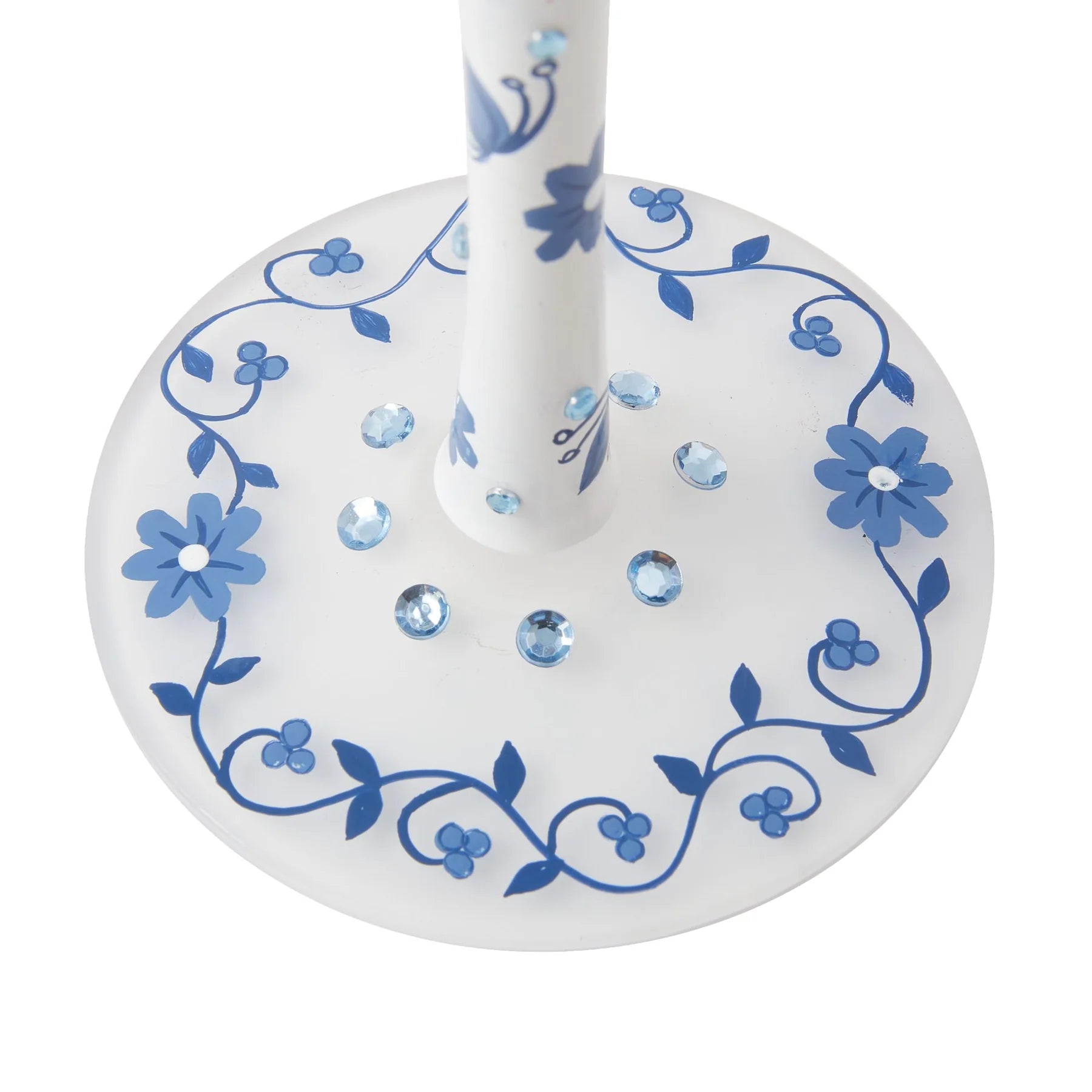 Chinoiserie Charm Hand Painted Wine Glass