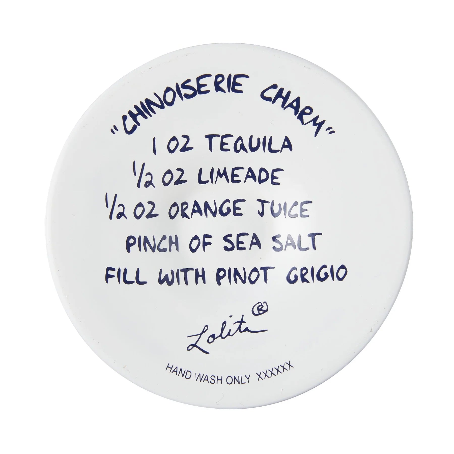 Chinoiserie Charm Hand Painted Wine Glass