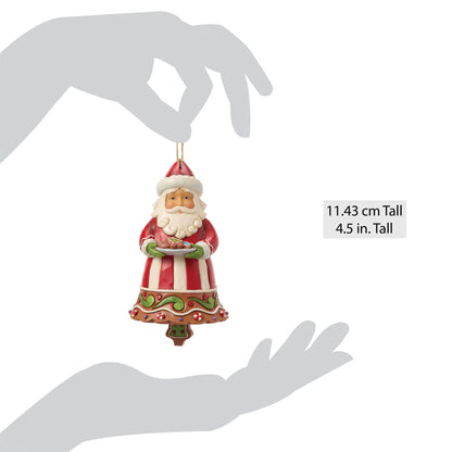 Gingerbread Santa Bell Ornament