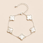 Multi Floral Shape Charm Bracelet in Shell
