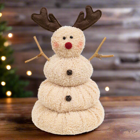 Melting Red-Nosed Reindeer Snowman