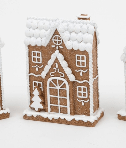 6.1" Resin Holiday Gingerbread Houses Christmas Collectible D3