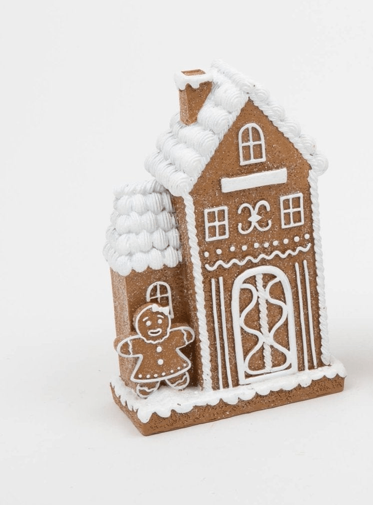 6.1" Resin Holiday Gingerbread Houses Christmas Collectible D2